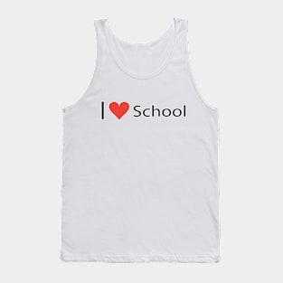 I love My School Slogan Back to school Hello School Tank Top